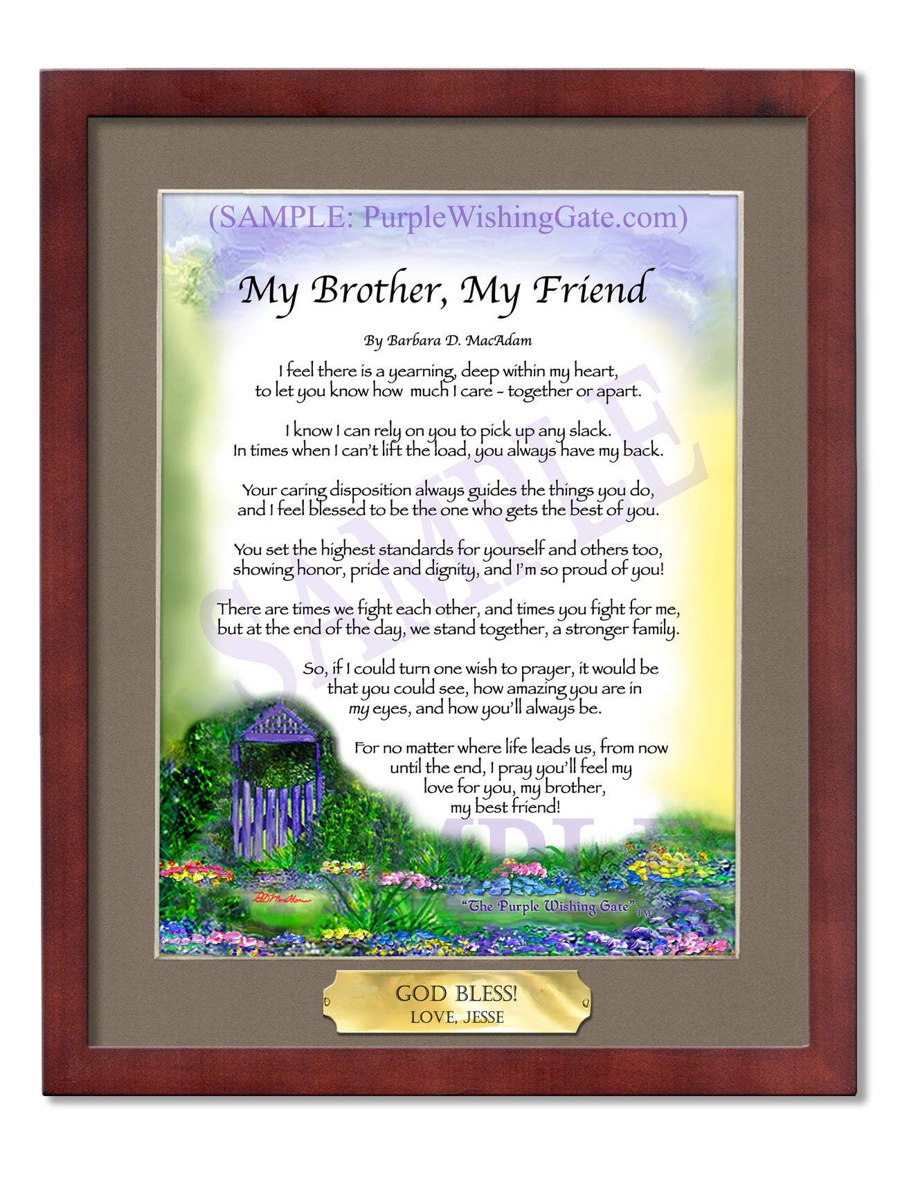 My Brother, My Friend - Gifts for Brother - PurpleWishingGate.com