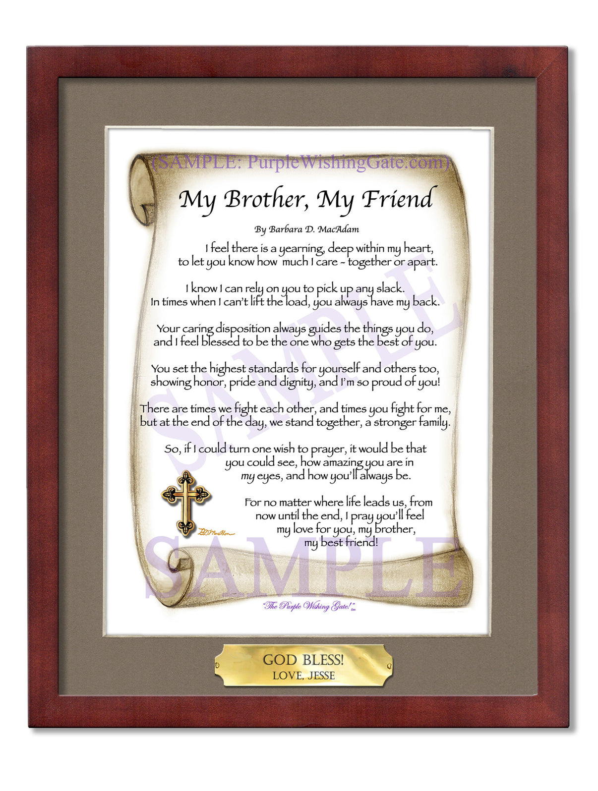 My Brother, My Friend - Gifts for Brother - PurpleWishingGate.com