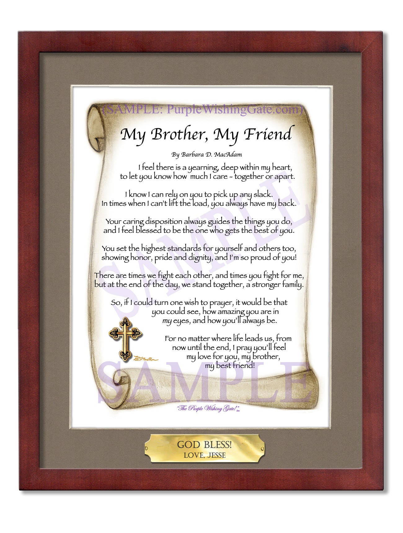My Brother, My Friend - Gifts for Brother - PurpleWishingGate.com