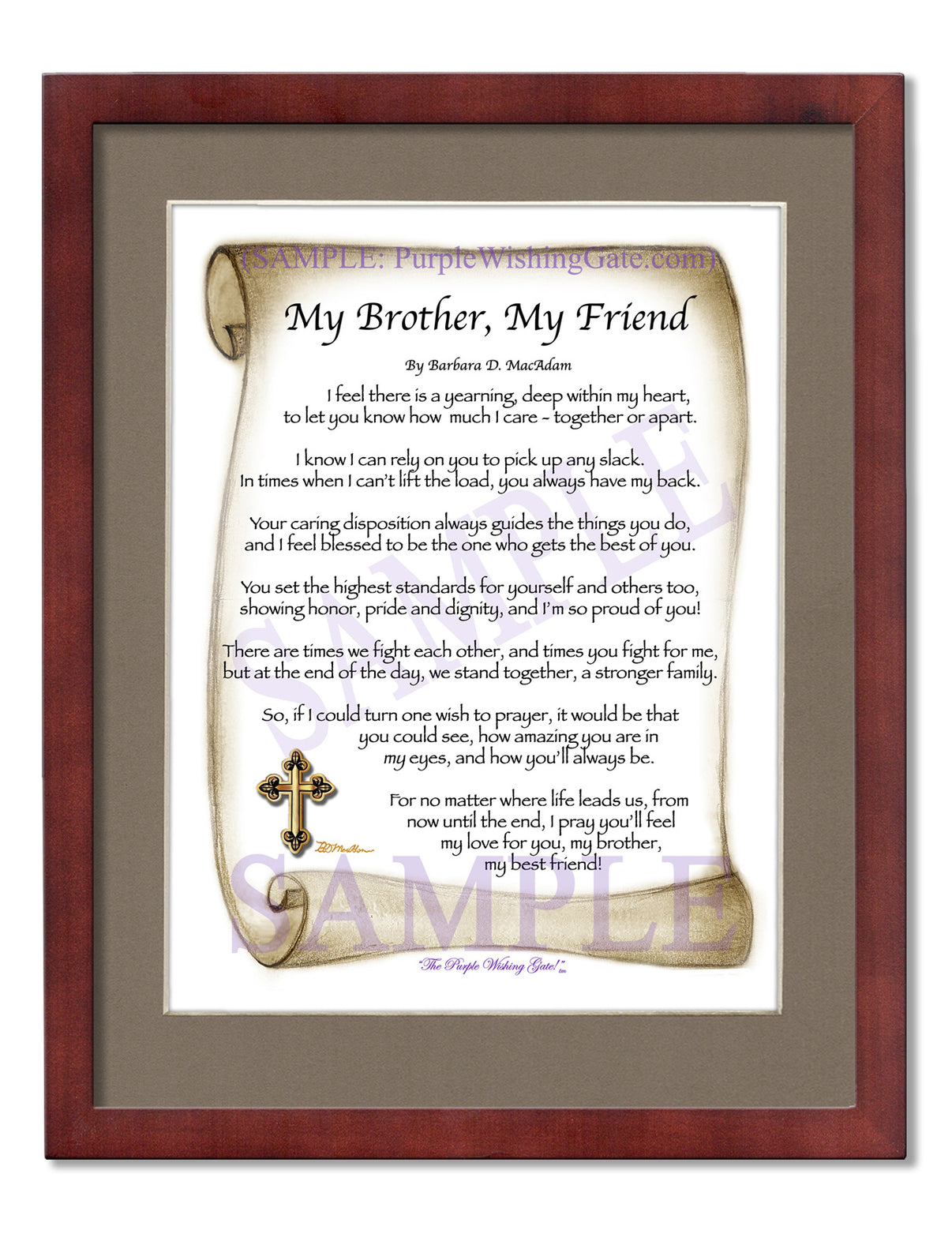 My Brother, My Friend - Gifts for Brother - PurpleWishingGate.com