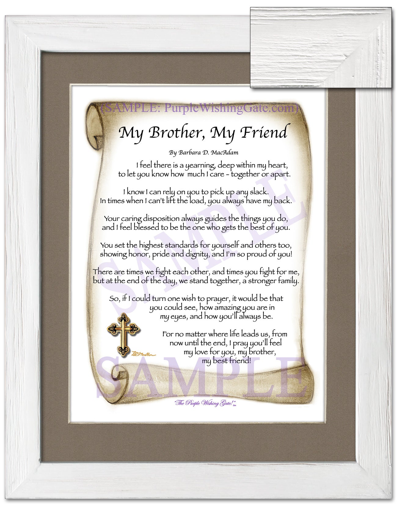 My Brother, My Friend - Gifts for Brother - PurpleWishingGate.com
