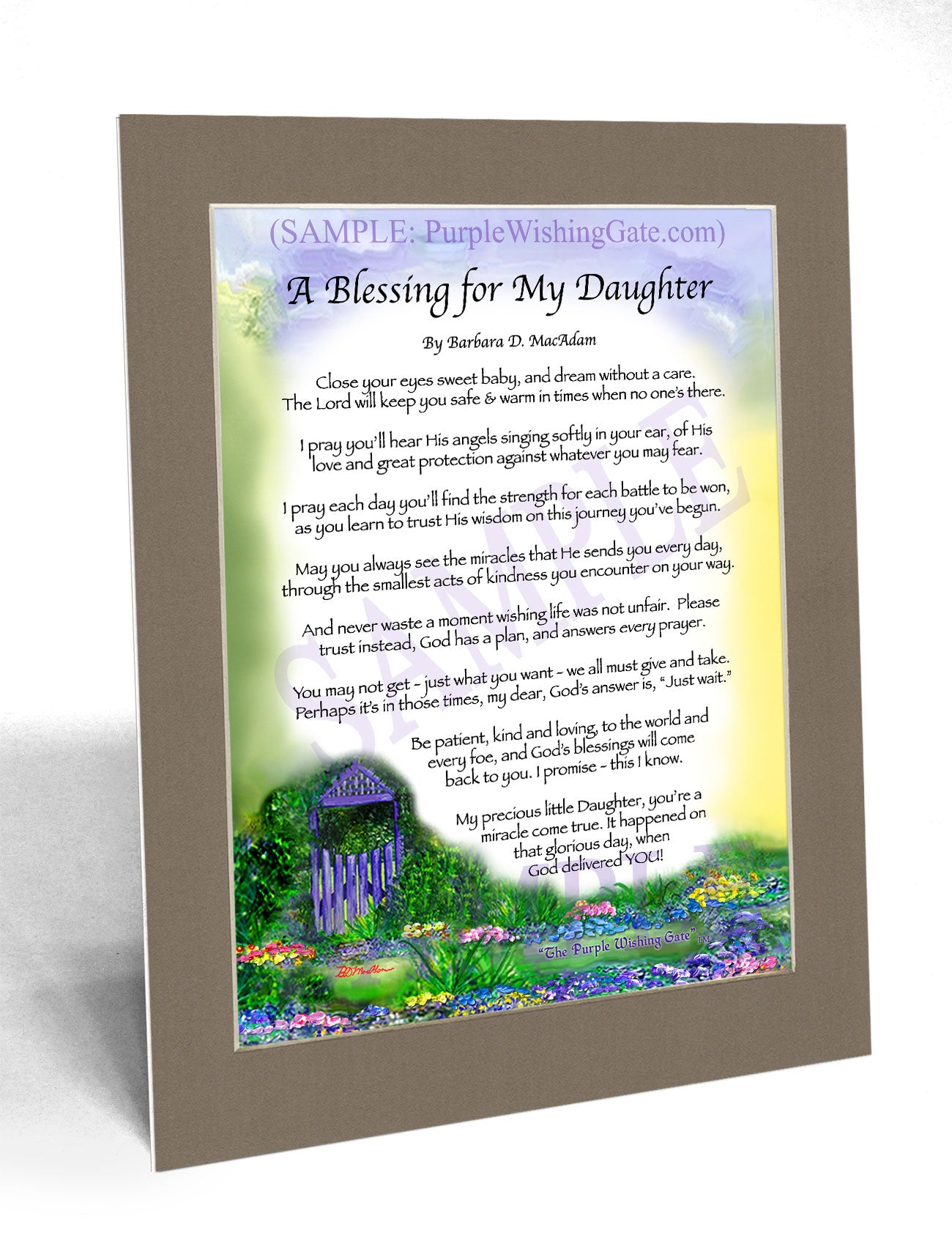A Blessing for My Daughter (baby) - Baby Gift - PurpleWishingGate.com