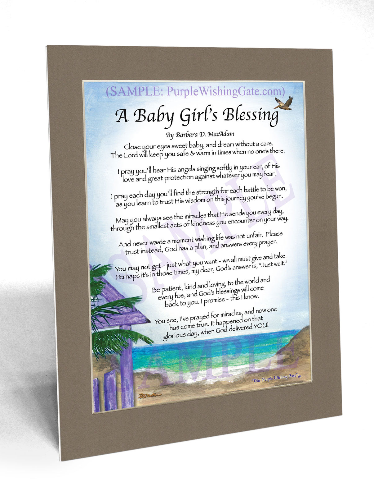 A Baby Girl's Blessing - Baby Gift - PurpleWishingGate.com