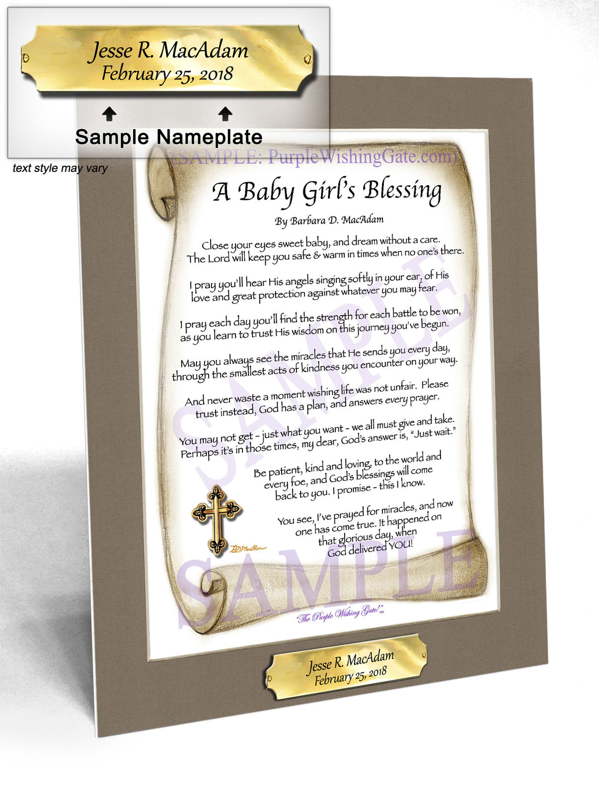 A Baby Girl's Blessing - Baby Gift - PurpleWishingGate.com