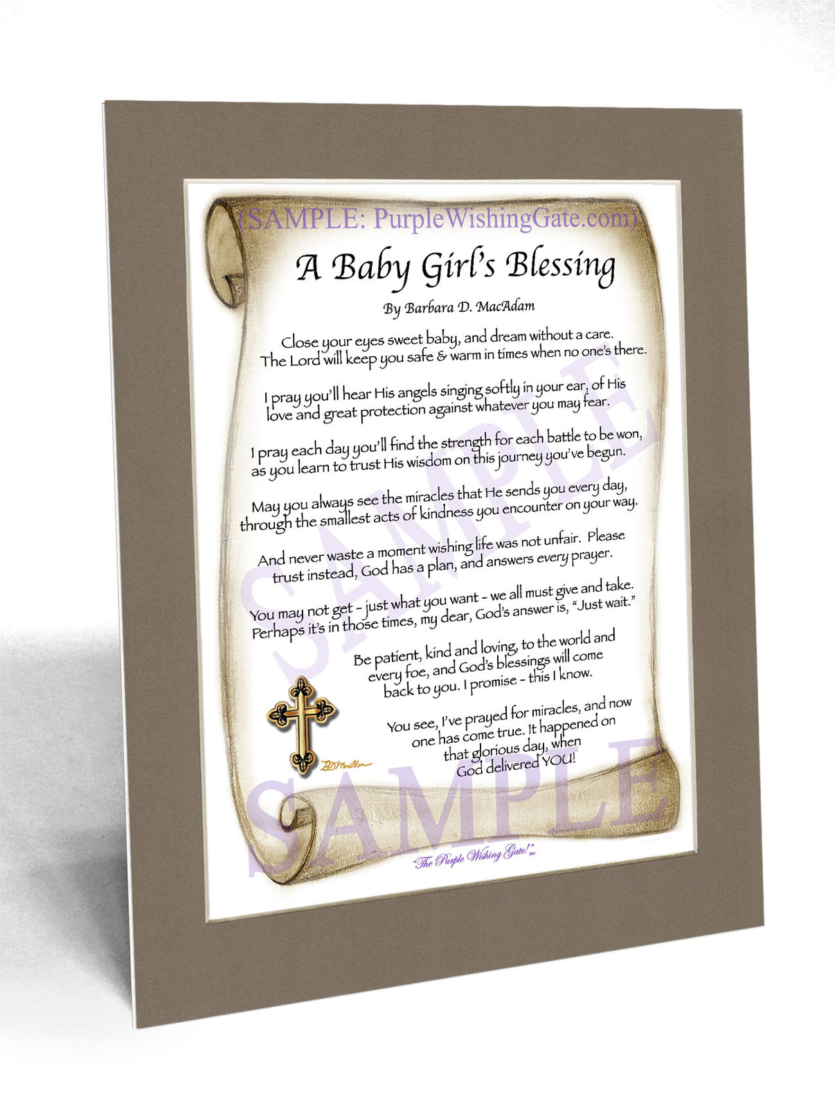 A Baby Girl's Blessing - Baby Gift - PurpleWishingGate.com