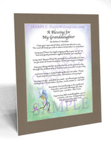 A Blessing for My Granddaughter (baby) - Baby Gift - PurpleWishingGate.com