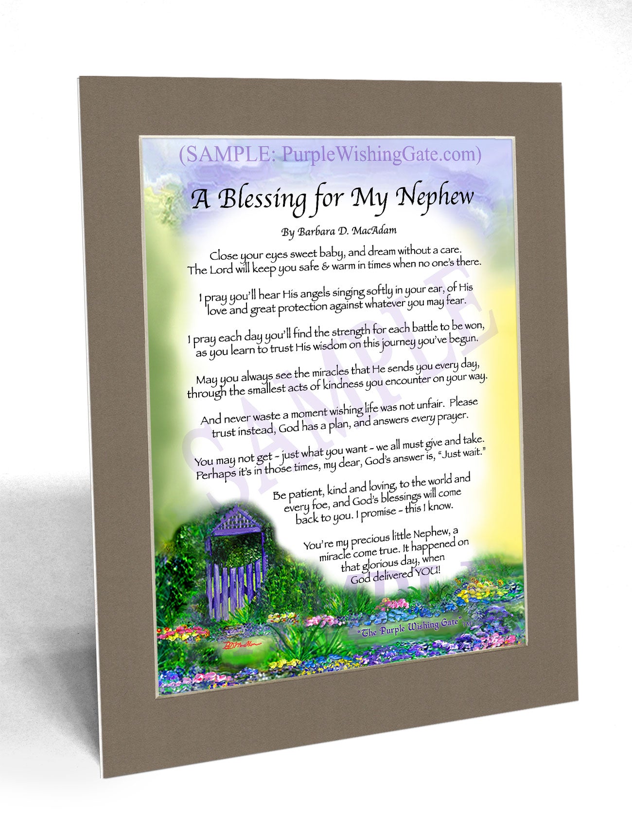 A Blessing for My Nephew (baby) - Baby Gift - PurpleWishingGate.com