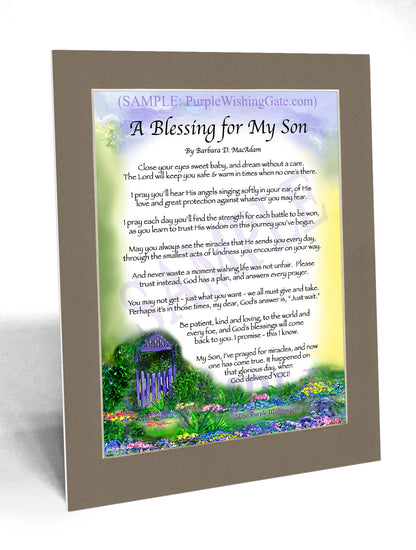 A Blessing for My Son (baby) - Baby Gift - PurpleWishingGate.com