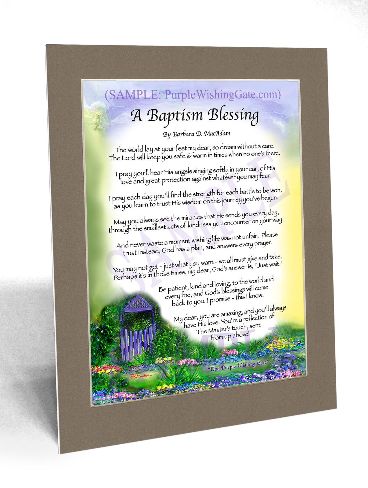 A Baptism Blessing - Baptism Gift - PurpleWishingGate.com