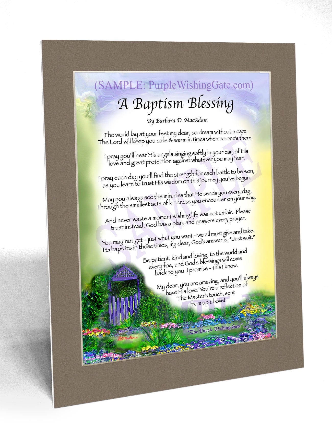 A Baptism Blessing - Baptism Gift - PurpleWishingGate.com