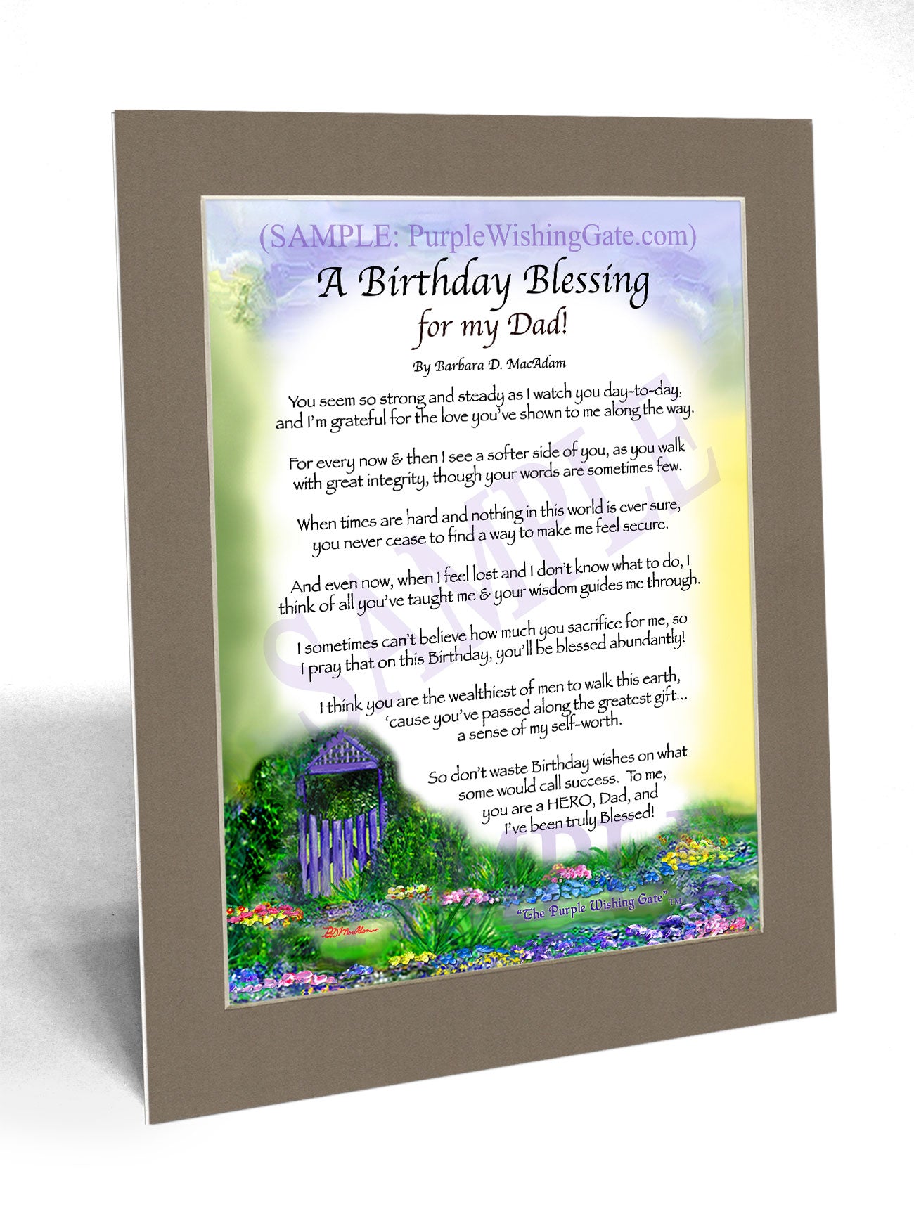 A Birthday Blessing for my Dad! - Birthday Gift - PurpleWishingGate.com