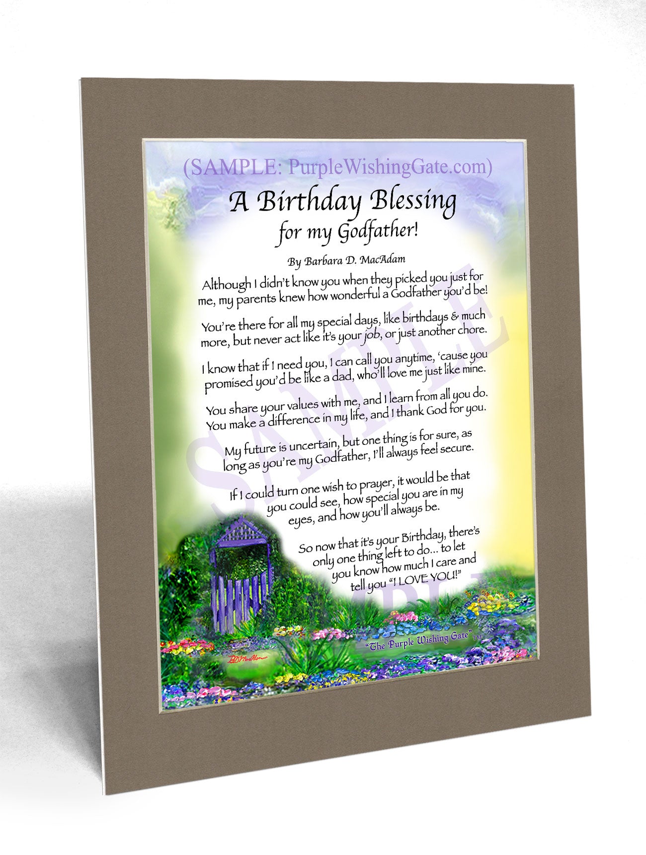 A Birthday Blessing for my Godfather! - Birthday Gift - PurpleWishingGate.com