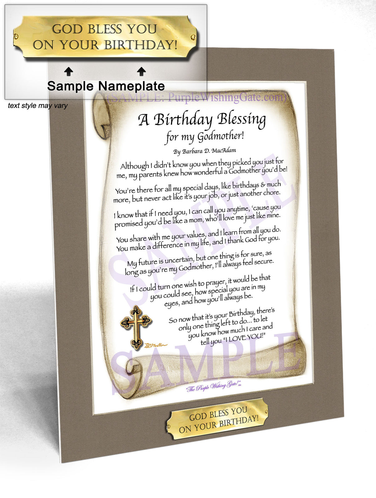 A Birthday Blessing for my Godmother! - Birthday Gift - PurpleWishingGate.com