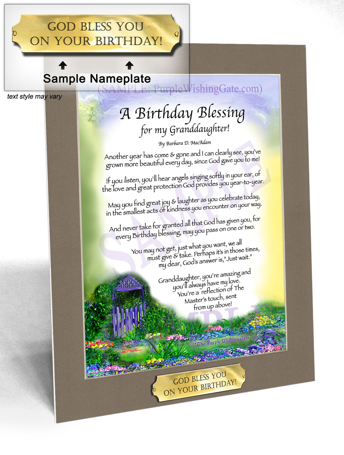 A Birthday Blessing for my Granddaughter! - Birthday Gift - PurpleWishingGate.com