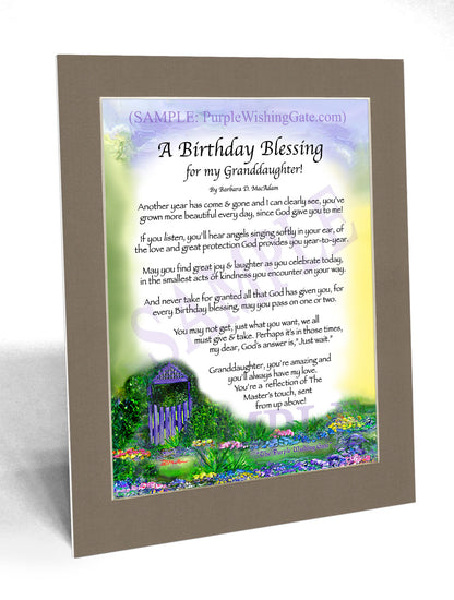 A Birthday Blessing for my Granddaughter! - Birthday Gift - PurpleWishingGate.com
