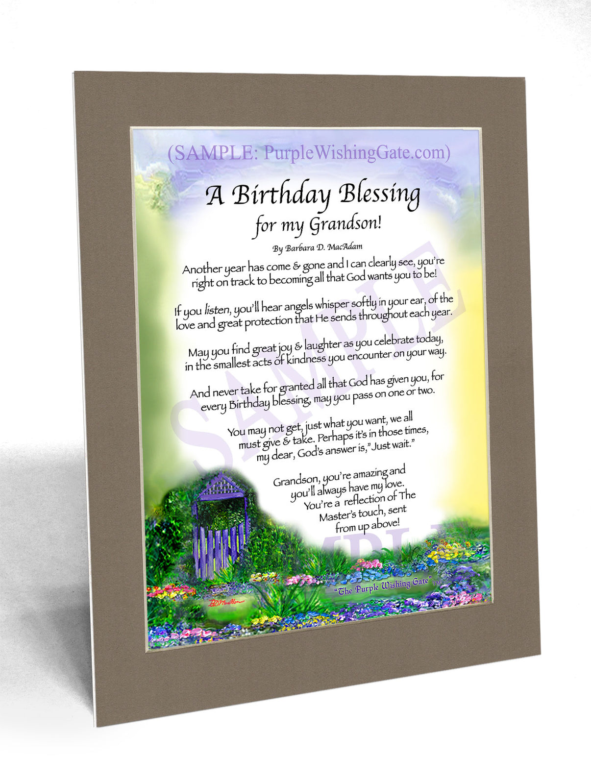 A Birthday Blessing for my Grandson! - Birthday Gift - PurpleWishingGate.com