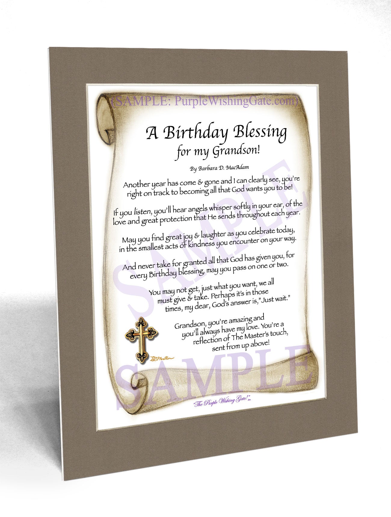 A Birthday Blessing for my Grandson! - Birthday Gift - PurpleWishingGate.com