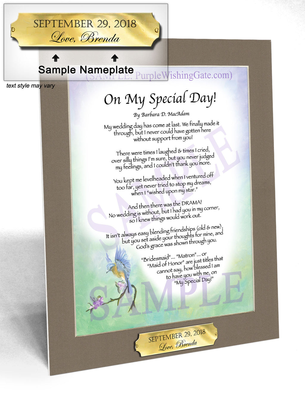 On My Special Day! (bridal party gift) - Wedding Gift - PurpleWishingGate.com