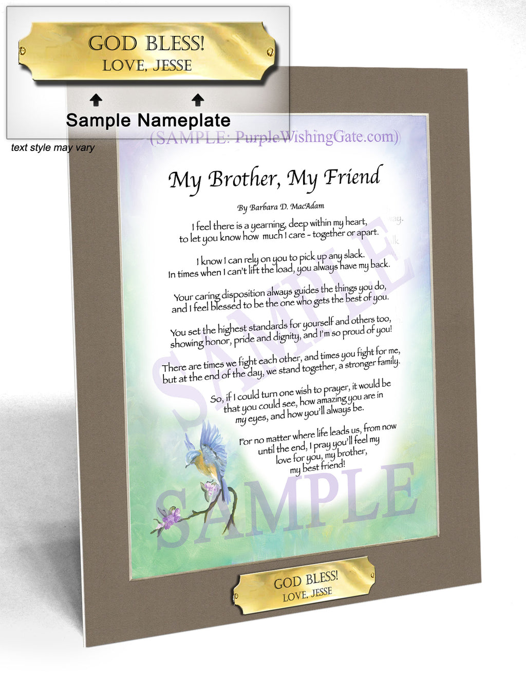 My Brother, My Friend - Gifts for Brother - PurpleWishingGate.com
