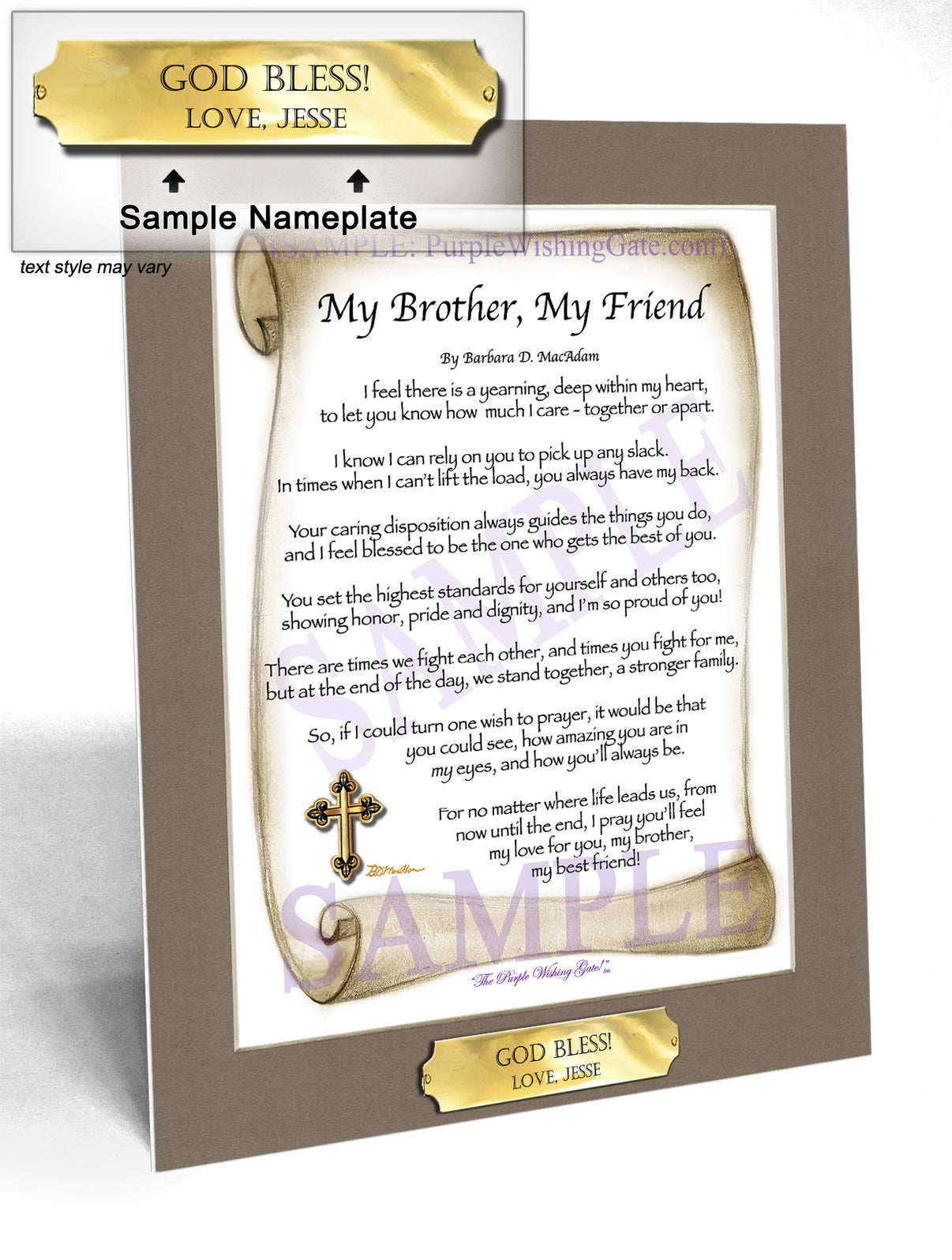 My Brother, My Friend - Gifts for Brother - PurpleWishingGate.com