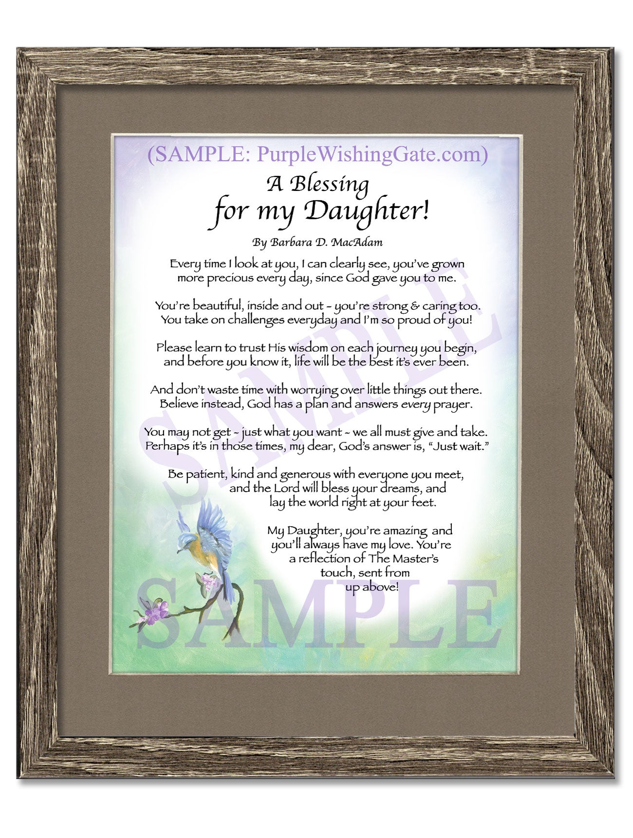 A Blessing for my Daughter! (child-adult) - Gifts for Daughter - PurpleWishingGate.com