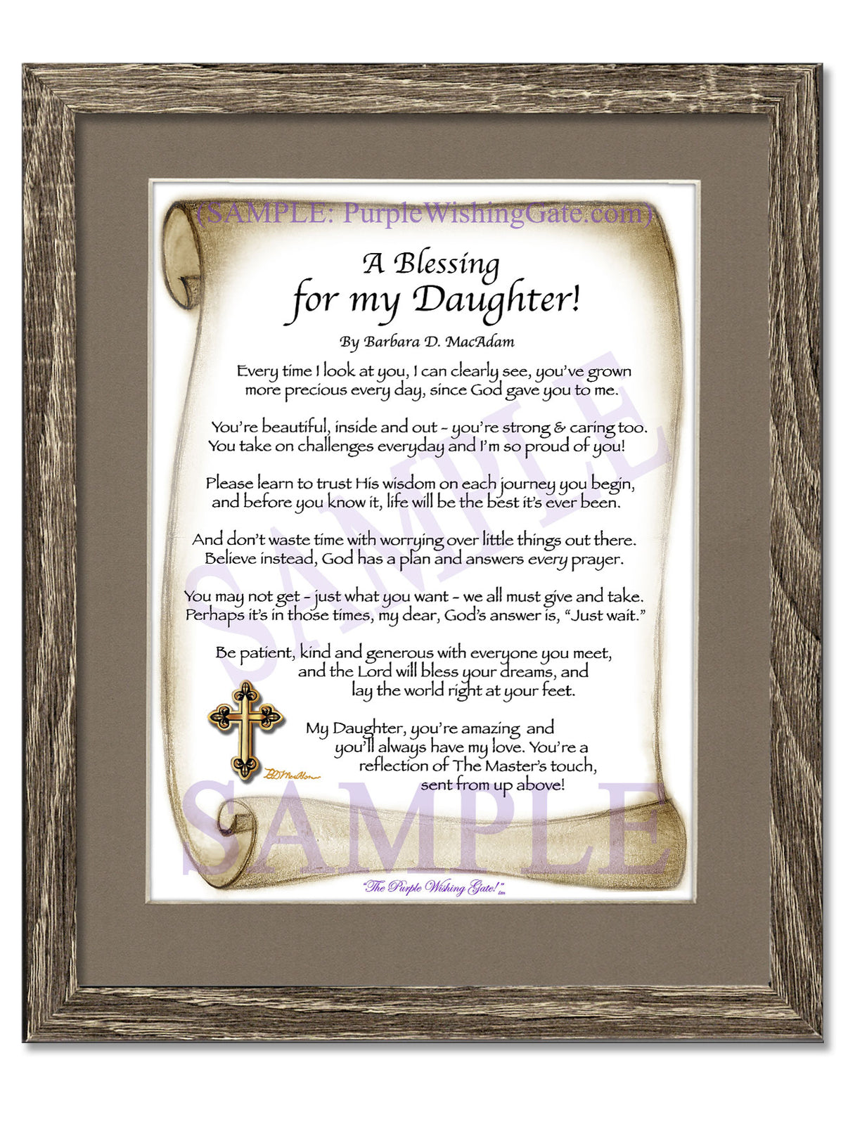 A Blessing for my Daughter! (child-adult) - Gifts for Daughter - PurpleWishingGate.com
