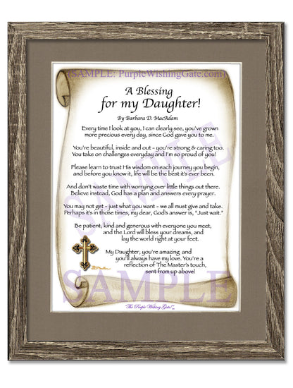 A Blessing for my Daughter! (child-adult) - Gifts for Daughter - PurpleWishingGate.com