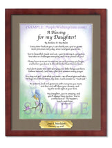 A Blessing for my Daughter! (child-adult) - Gifts for Daughter - PurpleWishingGate.com