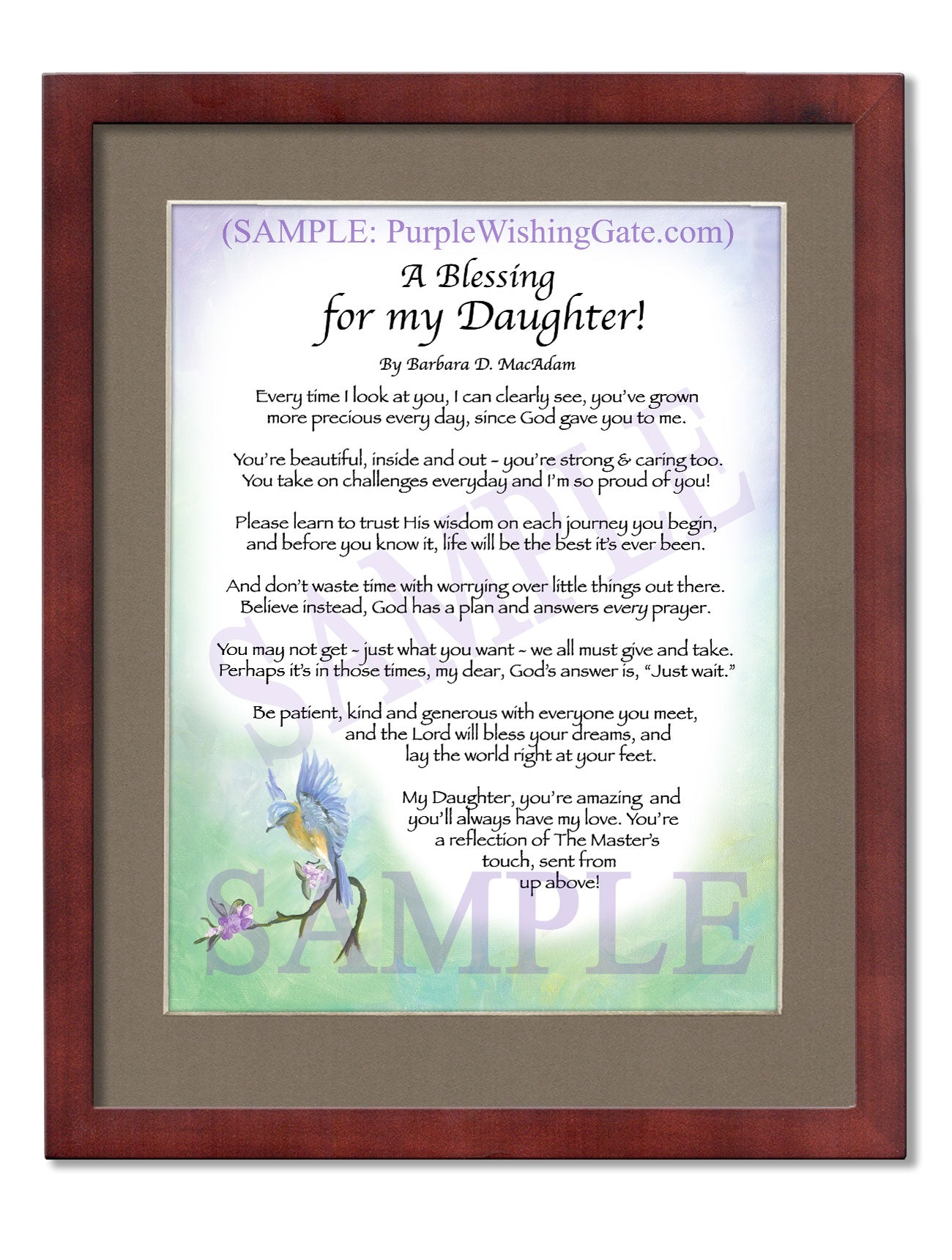 A Blessing for my Daughter! (child-adult) - Gifts for Daughter - PurpleWishingGate.com