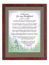 A Blessing for my Daughter! (child-adult) - Gifts for Daughter - PurpleWishingGate.com