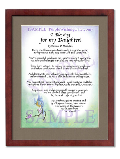 A Blessing for my Daughter! (child-adult) - Gifts for Daughter - PurpleWishingGate.com