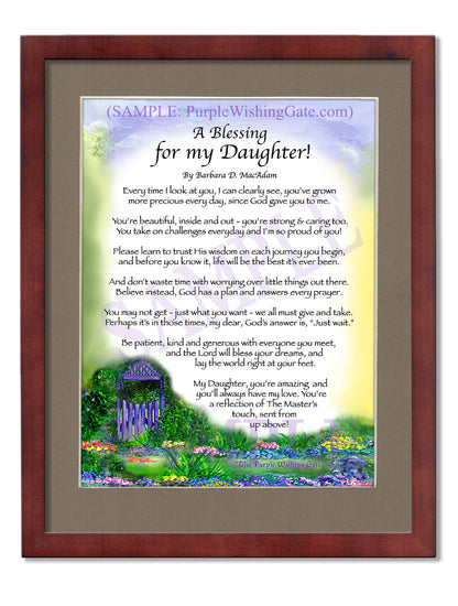 A Blessing for my Daughter! (child-adult) - Gifts for Daughter - PurpleWishingGate.com
