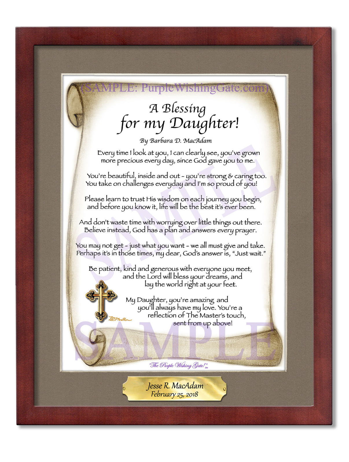 A Blessing for my Daughter! (child-adult) - Gifts for Daughter - PurpleWishingGate.com