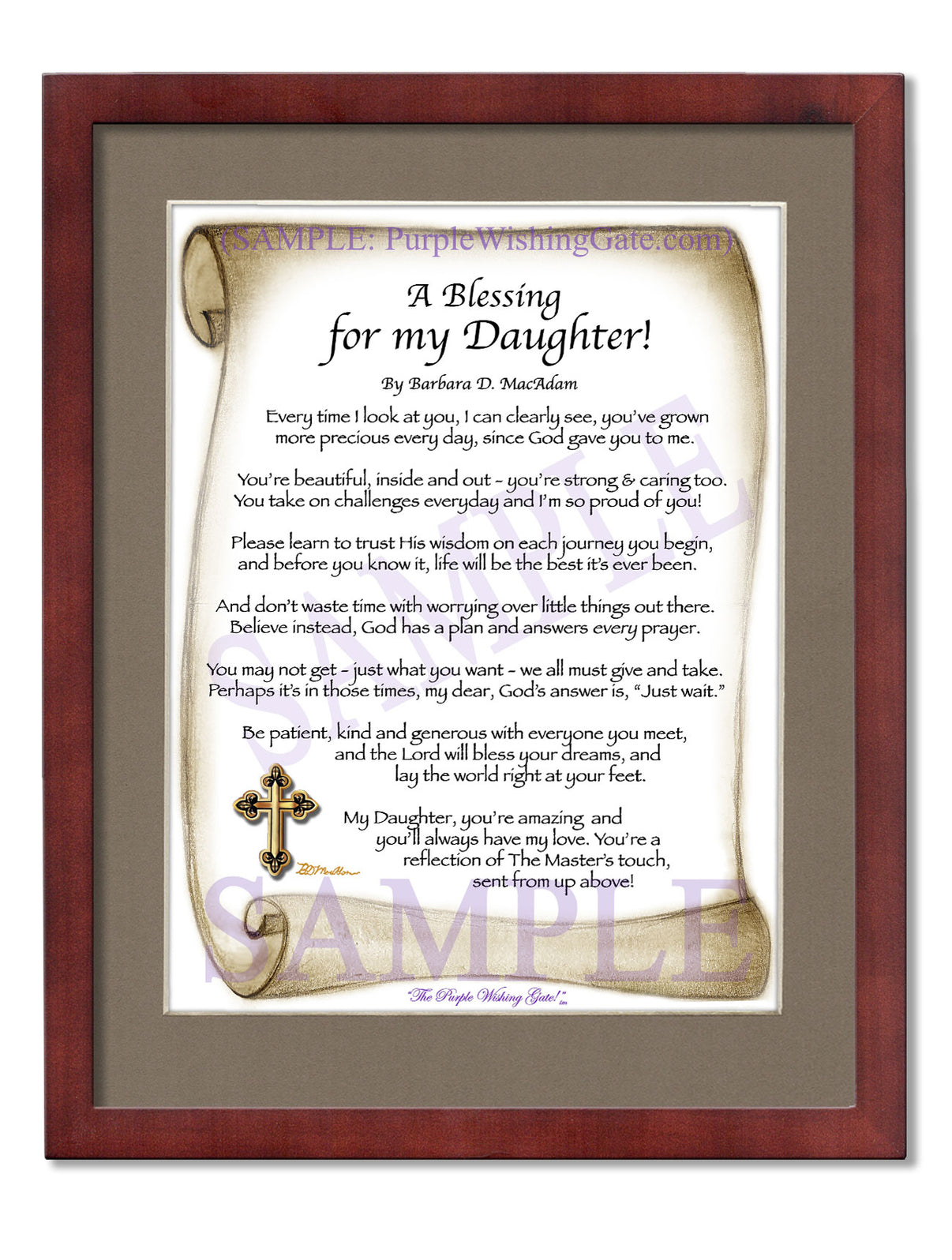A Blessing for my Daughter! (child-adult) - Gifts for Daughter - PurpleWishingGate.com