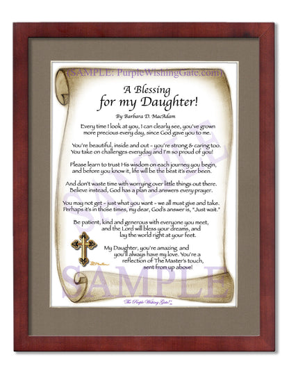 A Blessing for my Daughter! (child-adult) - Gifts for Daughter - PurpleWishingGate.com
