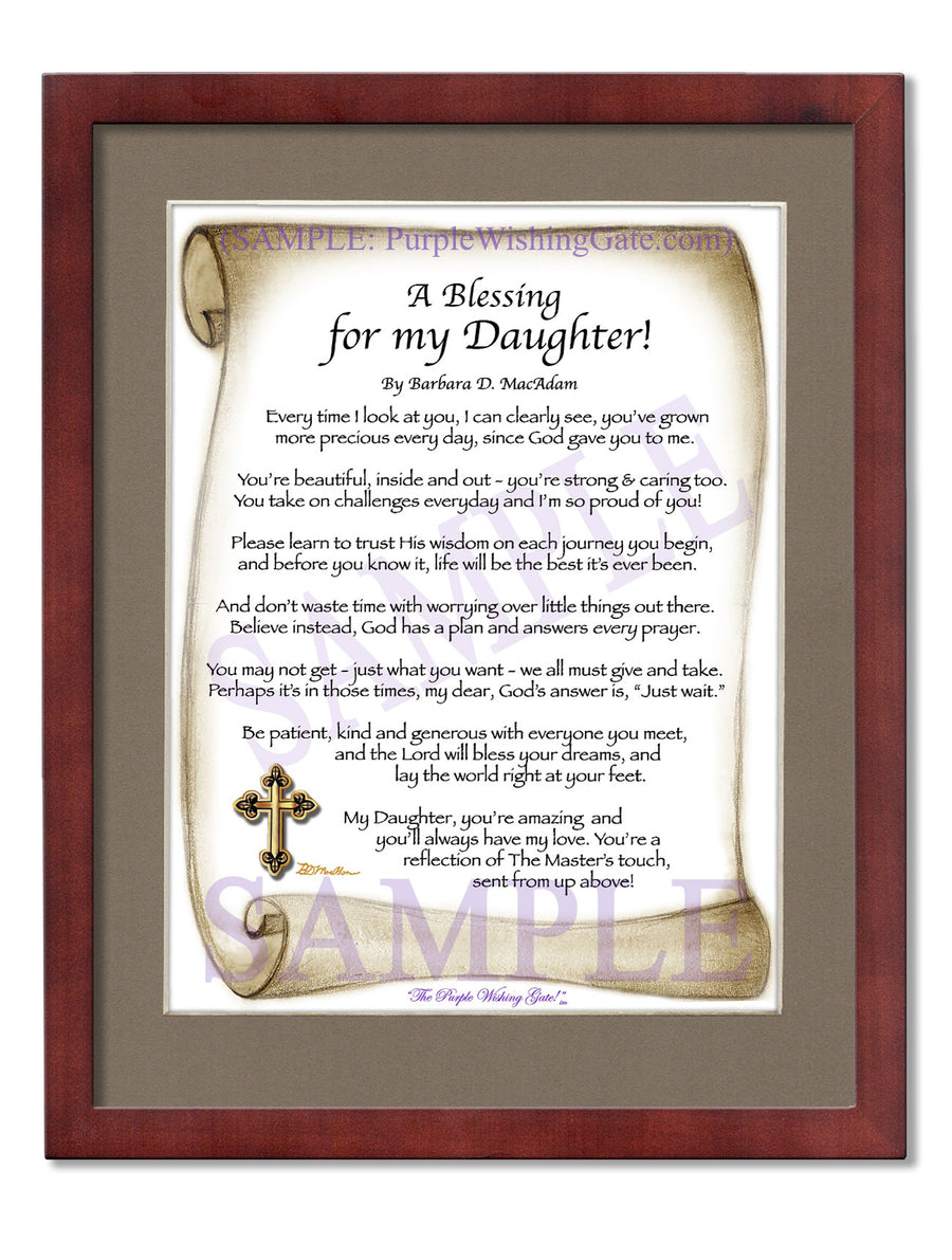 A Blessing for My Daughter: Personalized Gift! | PurpleWishingGate.com