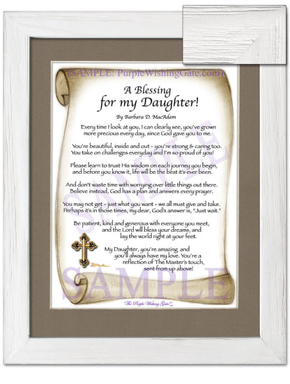 A Blessing for my Daughter! (child-adult) - Gifts for Daughter - PurpleWishingGate.com