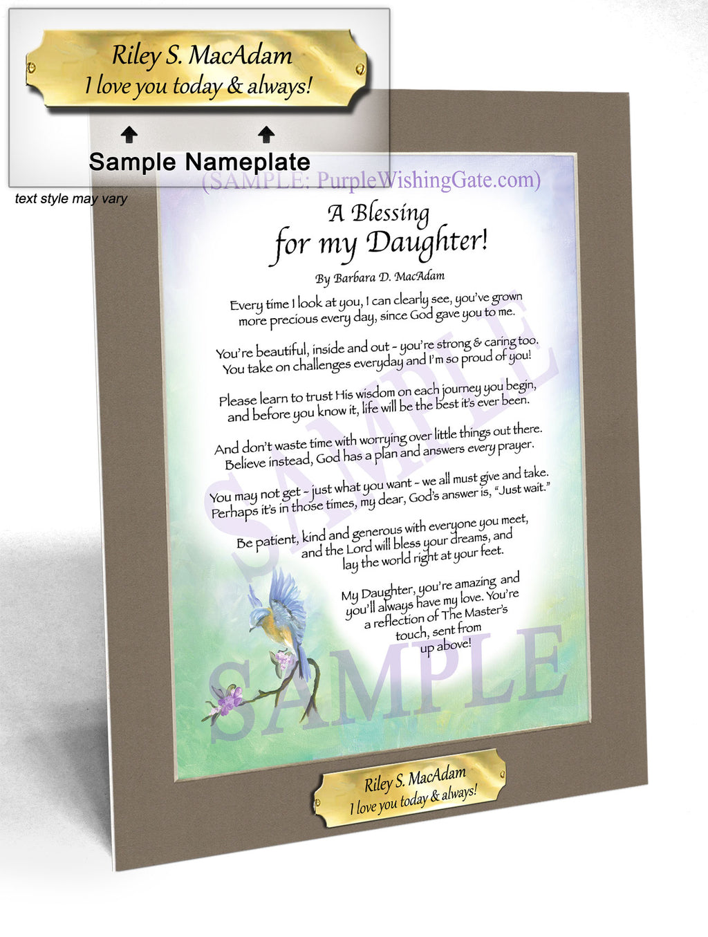 A Blessing for my Daughter! (child-adult) - Gifts for Daughter - PurpleWishingGate.com