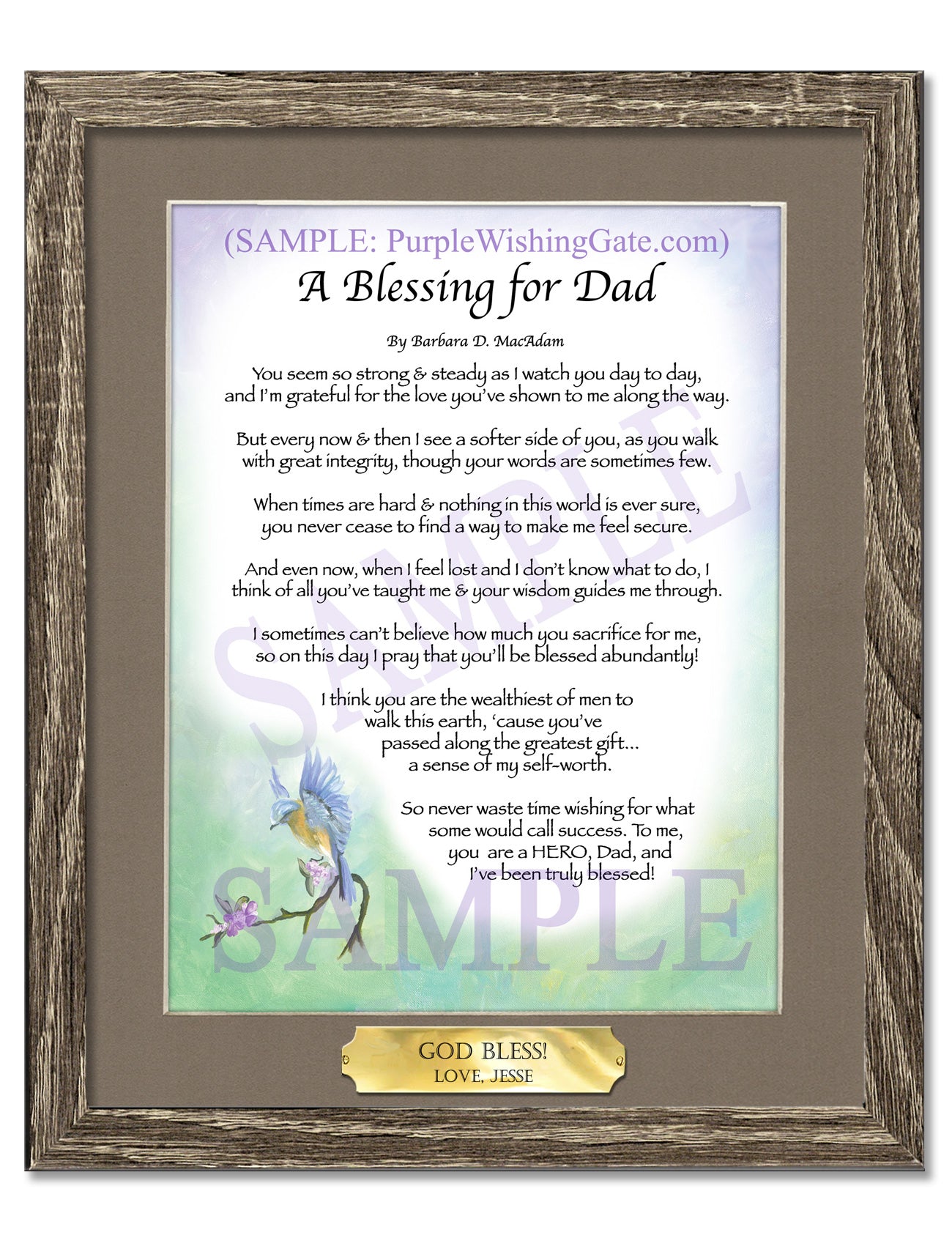A Blessing for Dad - Gifts for Dad-Father - PurpleWishingGate.com