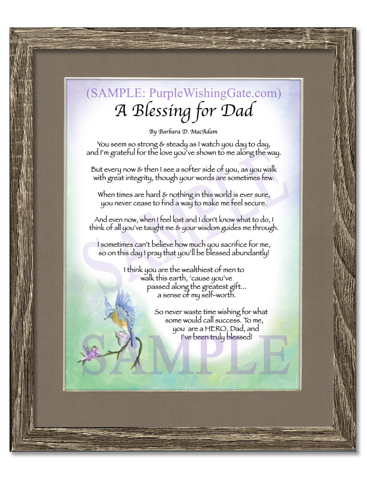 A Blessing for Dad - Gifts for Dad-Father - PurpleWishingGate.com