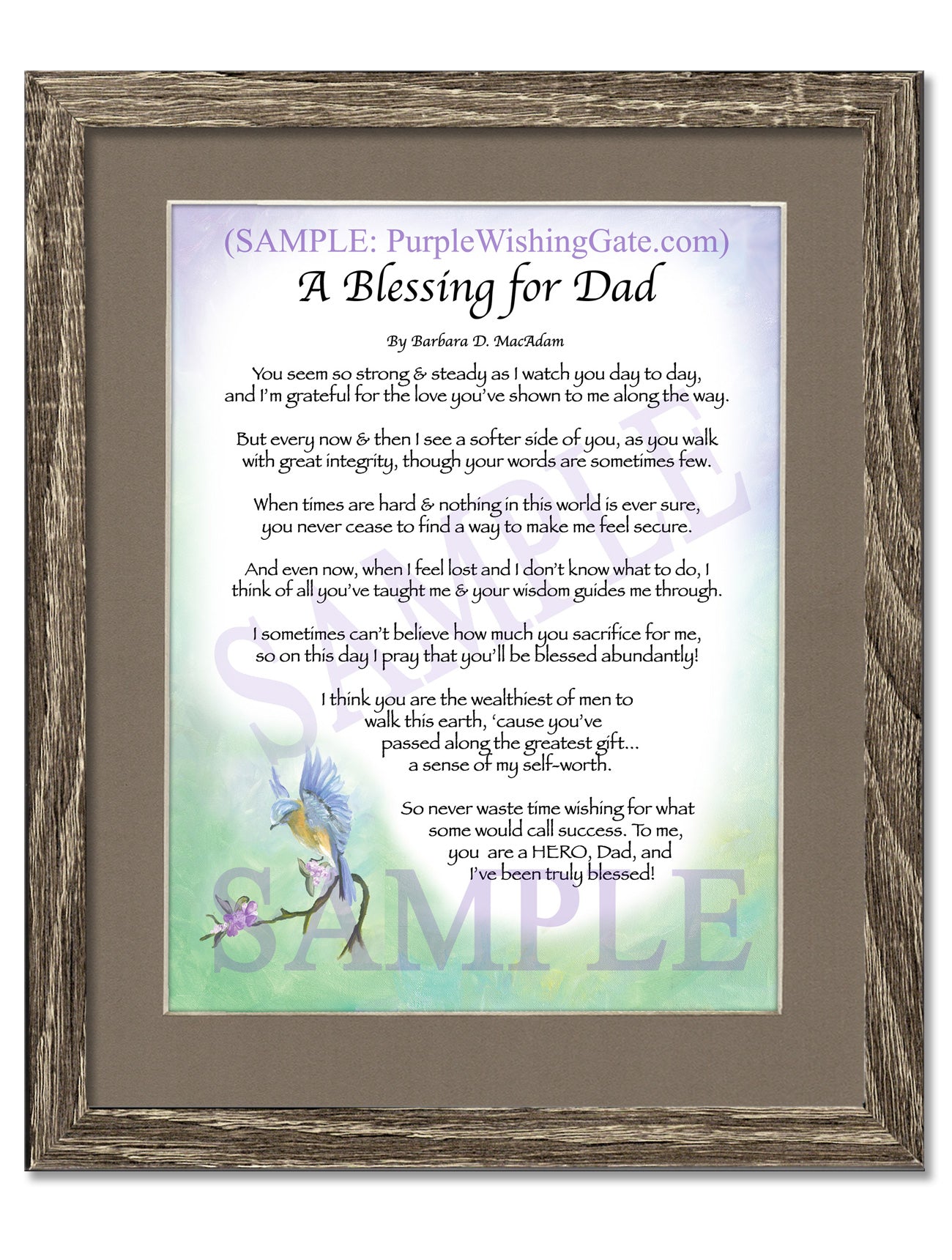 A Blessing for Dad - Gifts for Dad-Father - PurpleWishingGate.com