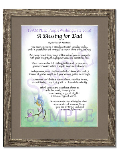 A Blessing for Dad - Gifts for Dad-Father - PurpleWishingGate.com
