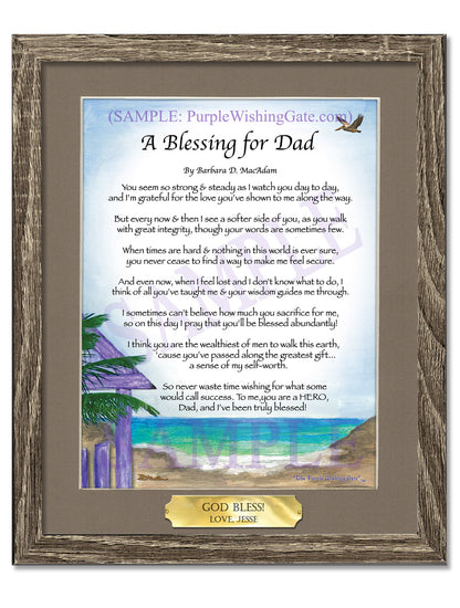 A Blessing for Dad - Gifts for Dad-Father - PurpleWishingGate.com