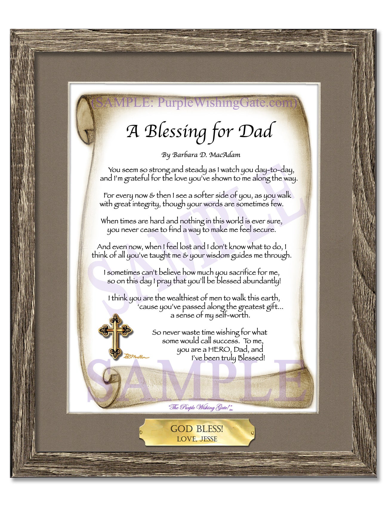 A Blessing for Dad - Gifts for Dad-Father - PurpleWishingGate.com