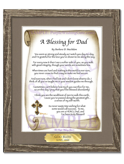 A Blessing for Dad - Gifts for Dad-Father - PurpleWishingGate.com