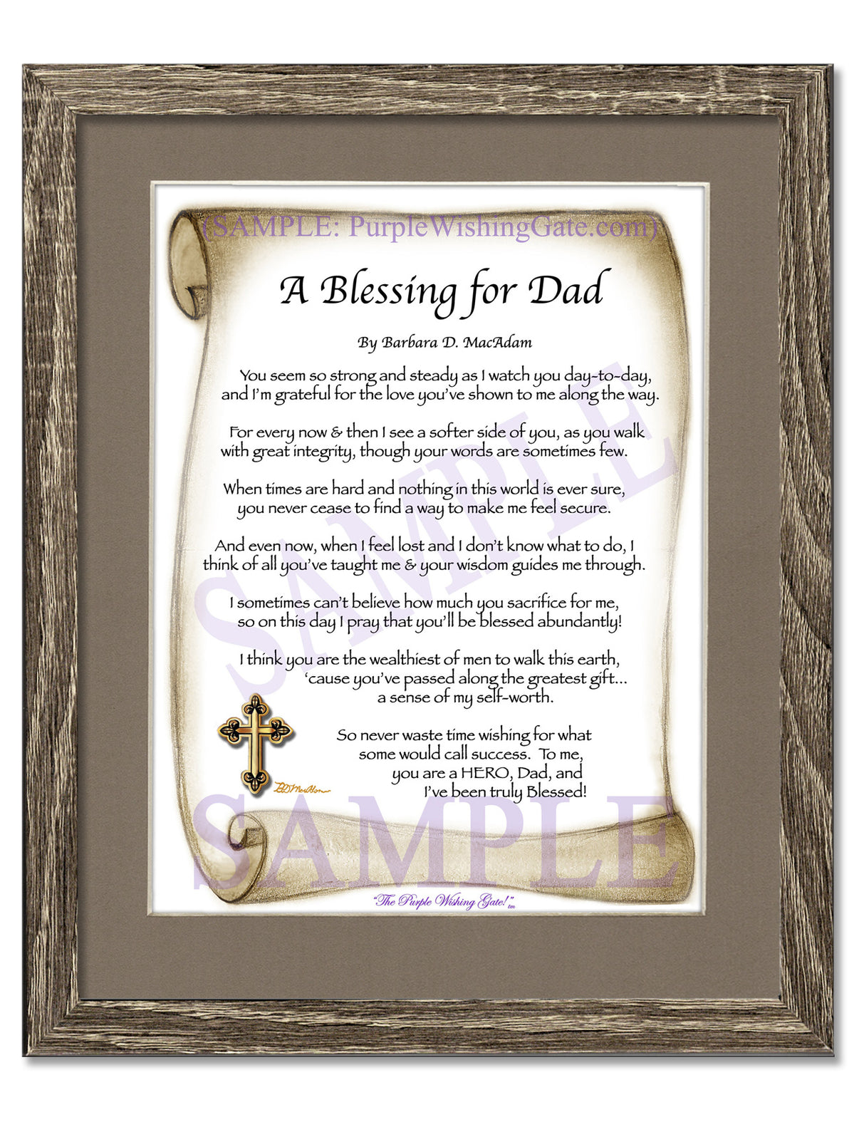 A Blessing for Dad - Gifts for Dad-Father - PurpleWishingGate.com