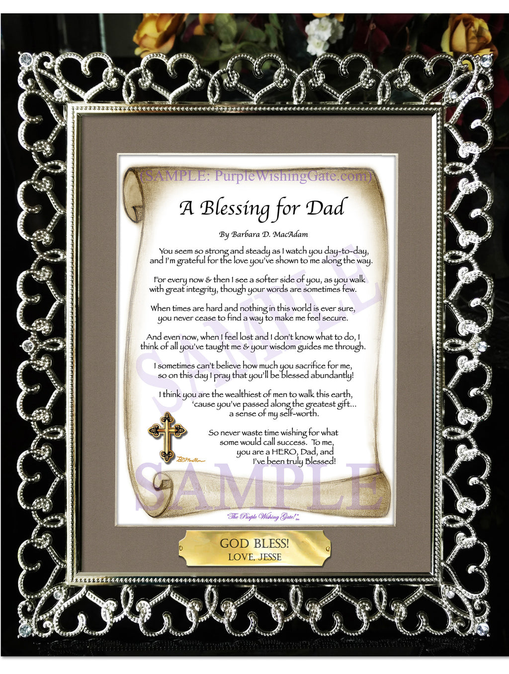 A Blessing for Dad - Gifts for Dad-Father - PurpleWishingGate.com