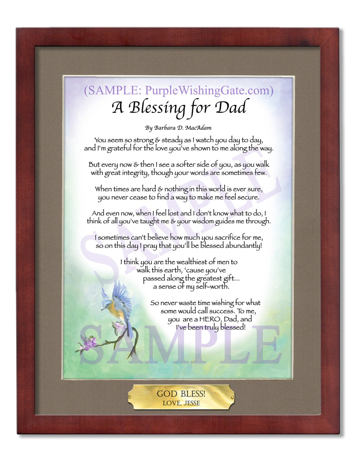 A Blessing for Dad - Gifts for Dad-Father - PurpleWishingGate.com