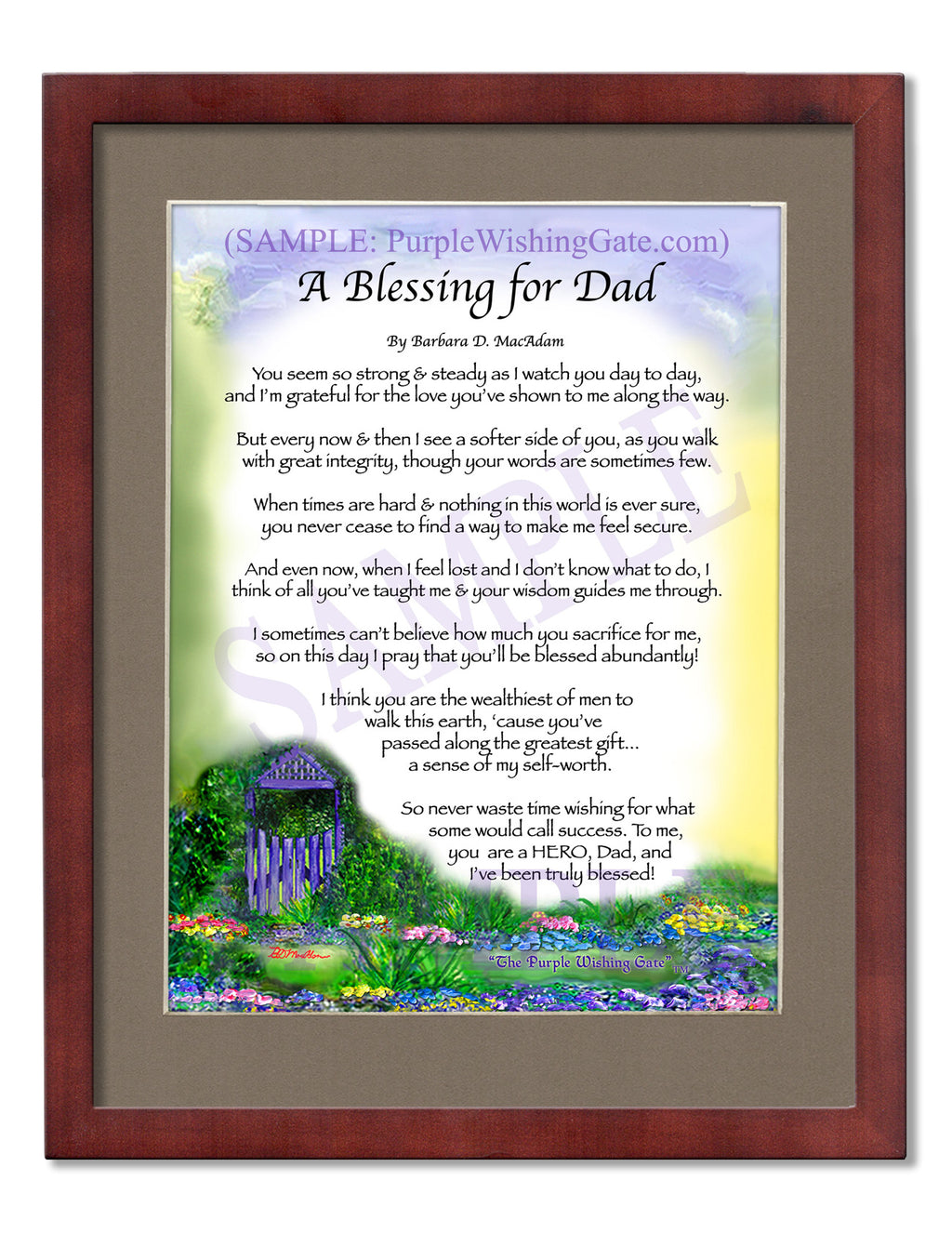A Blessing for Dad - Gifts for Dad-Father - PurpleWishingGate.com