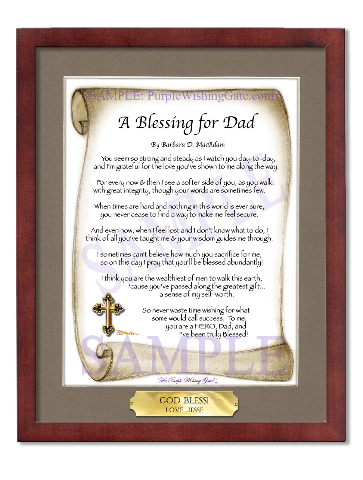 A Blessing for Dad - Gifts for Dad-Father - PurpleWishingGate.com